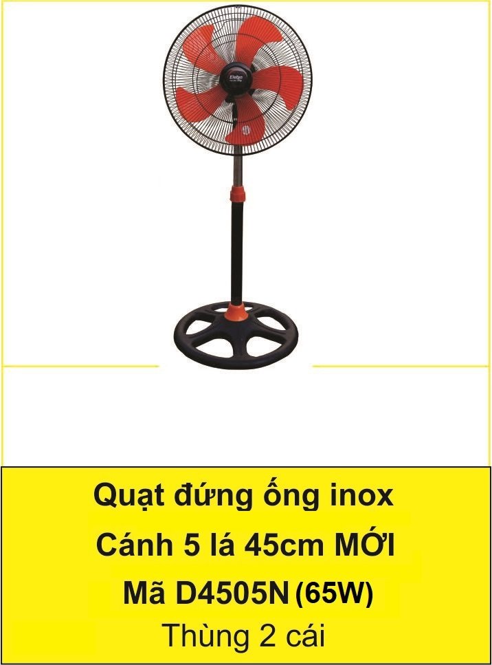 Quạt đứng Elefan ống inox D4505N